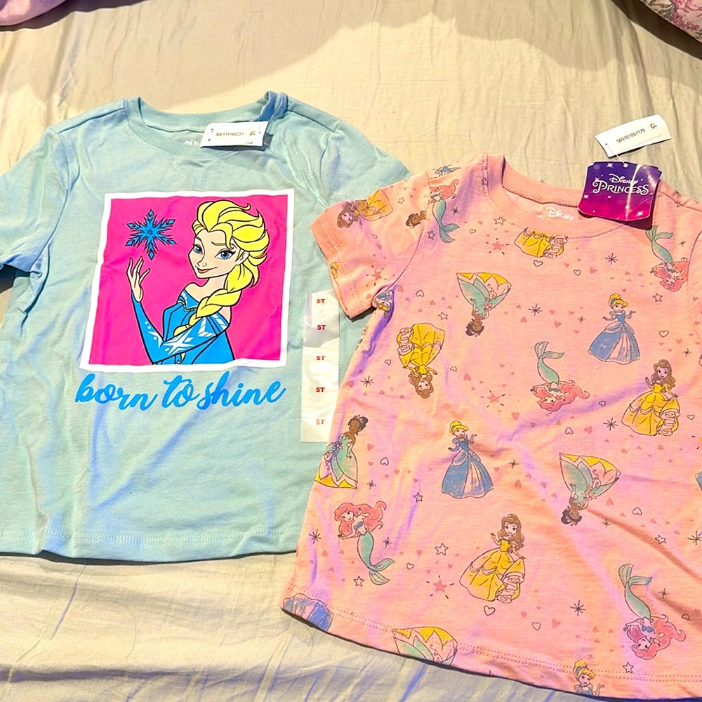 Bundle of 2 Disney princess shirts